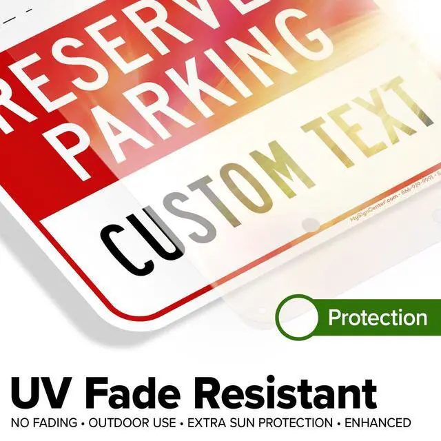 Alt view image 4 of 7 - Custom No Parking Sign, Custom Reserved Parking Signs for Business, 10x14 Inches, Rust Free.040 Aluminum, Fade Resistant, Made in USA by (Post Holes)