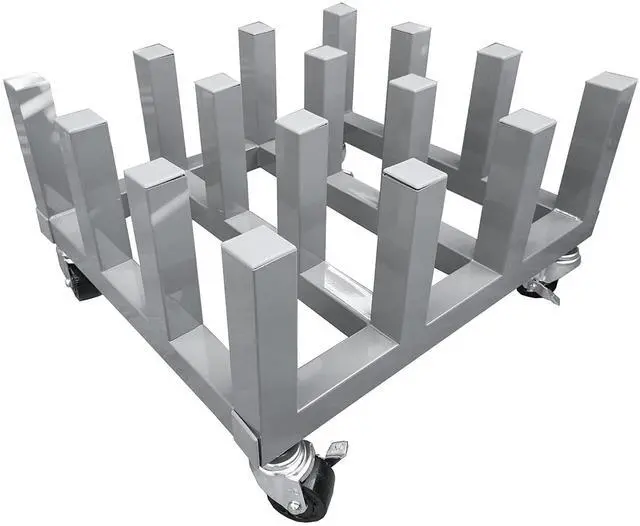 Main image of Heavy Duty Media Roll Mover Mobile Storage Cart Rack Holds 16 Rolls Gray