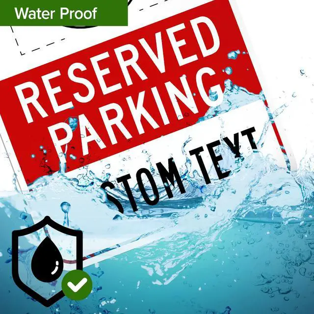 Alt view image 7 of 7 - Custom No Parking Sign, Custom Reserved Parking Signs for Business, 10x14 Inches, Rust Free.040 Aluminum, Fade Resistant, Made in USA by (Post Holes)