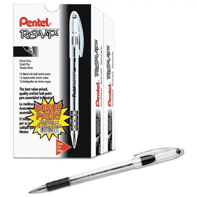 Alt view image 2 of 2 - R.S.V.P. fine point Stick Pens 0.7mm (BK90ASW2)(Pack Of 24)