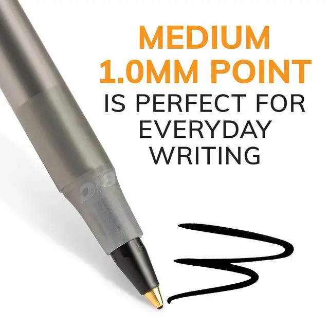 Alt view image 3 of 6 - Round Stic Xtra Life Black Ballpoint Pens, Medium Point, 400-Count | 1.0mm Tip Size, Flexible Round Barrel, Comfortable Writing, No. 1 Selling, Smooth Ink Flow, Reliable Everyday Performance
