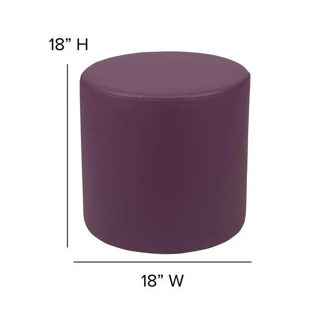 Alt view image 2 of 7 - Purple 18" H Soft Seating Flexible Circle | For Classrooms and Common Spaces, Flexible Seating, Easy to Move