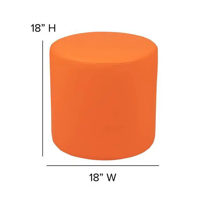 Alt view image 2 of 7 - Orange 18" H Soft Seating Flexible Circle | For Classrooms and Common Spaces, Flexible Seating, Easy to Move