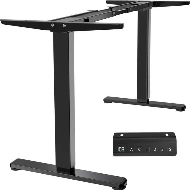 Main image of Heavy Duty Dual Motor Electric Sit Stand Desk Frame, 220 lbs Capacity up to 77" x 43" Tops, Memory Controller Height Adjustable Frame Only, Black, DESK-E-200B