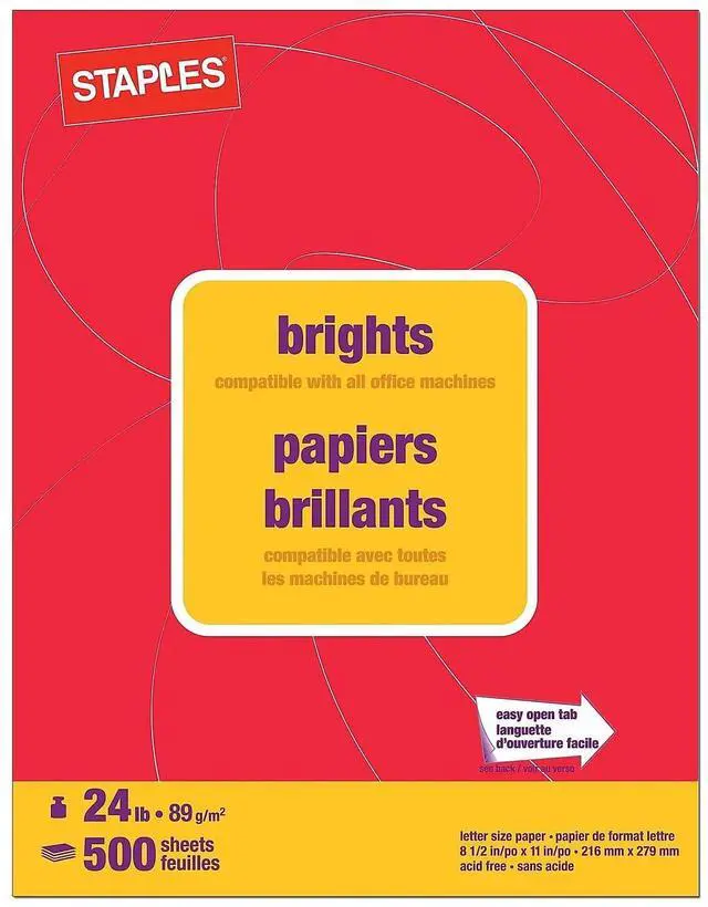 Alt view image 2 of 4 - Brights 24 Lb. Colored Paper Red 500/Ream, For Everyday Use at Home or Office | Vivid multipurpose paper for everyday printing at home, school, or office