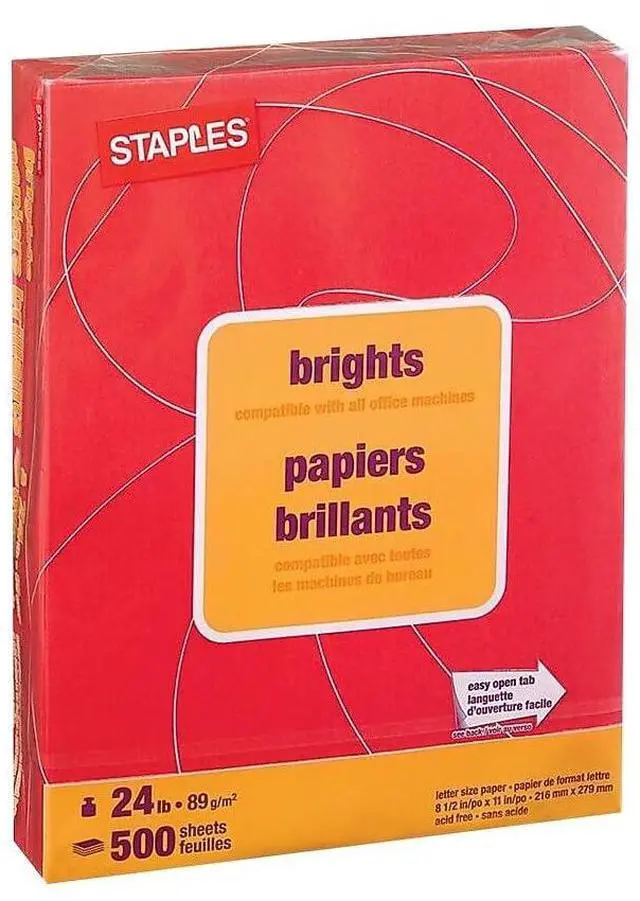 Alt view image 3 of 4 - Brights 24 Lb. Colored Paper Red 500/Ream, For Everyday Use at Home or Office | Vivid multipurpose paper for everyday printing at home, school, or office