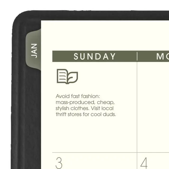 Alt view image 5 of 7 - 2027 Appointment Book Planner, Weekly & Monthly, 8.25" x 11", Quarter-Hourly, Recycled, Black (70950G0527)