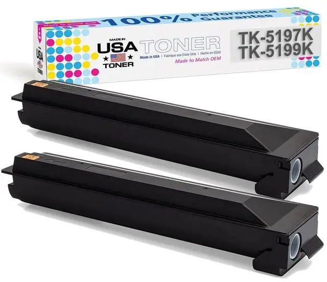 Main image of Compatible Replacement for Kyocera TK-5197K, TK-5199K TASKalfa 306ci, 307ci, 308ci, Copystar CS306ci, CS307ci, CS 308ci (Black, 2 pk)