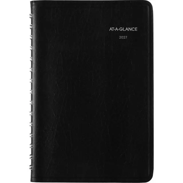 Alt view image 6 of 7 - 2027 Appointment Book Planner, Daily, 5" x 8", Quarter-Hourly, DayMinder, Black (G1000027)
