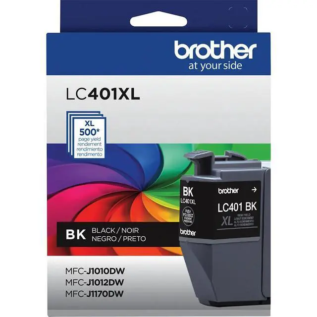 Alt view image 2 of 7 - Genuine LC401XLBK Black High Yield Ink Cartridge, Bundle with Deco Essentials Printer eBook for MFC-J1010DW, MFC-J1170DW