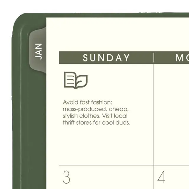 Alt view image 5 of 7 - 2027 Appointment Book Planner, Weekly & Monthly, 8.25" x 11", Quarter-Hourly, Recycled, Green (70950G6027)