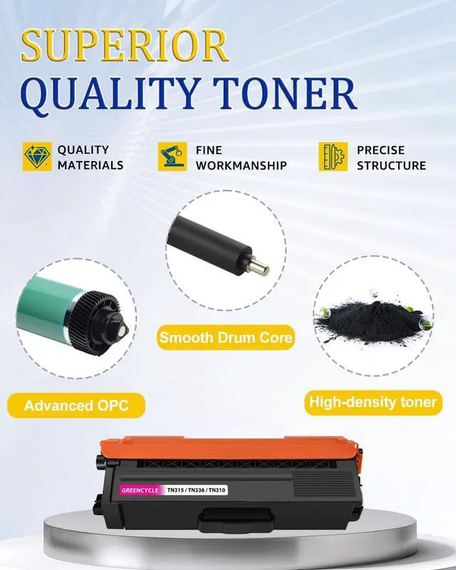 Alt view image 4 of 7 - 1 Pack TN315 TN336 TN315M TN310 Magenta Compatible Toner Cartridge Replacement for Brother TN315 TN336 TN315M TN310 Toner for HL-4140CW HL-4570CDW HL-4570CDWT MFC-9560CDW MFC-9970CDW Printer
