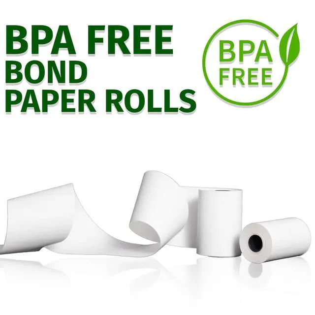 Alt view image 2 of 4 - 2 1/4 in x 150 ft Bond Paper Rolls, 2.25" x 150' Adding Machine Tape, 1-Ply Receipt Paper Rolls for El-1750 1801 P23, BPA Free, 48 Rolls