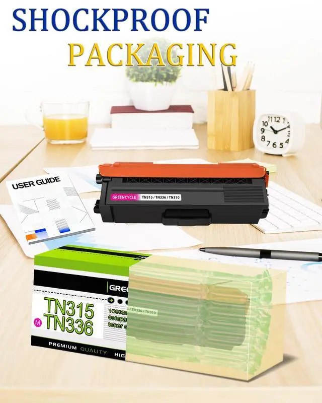 Alt view image 7 of 7 - 1 Pack TN315 TN336 TN315M TN310 Magenta Compatible Toner Cartridge Replacement for Brother TN315 TN336 TN315M TN310 Toner for HL-4140CW HL-4570CDW HL-4570CDWT MFC-9560CDW MFC-9970CDW Printer