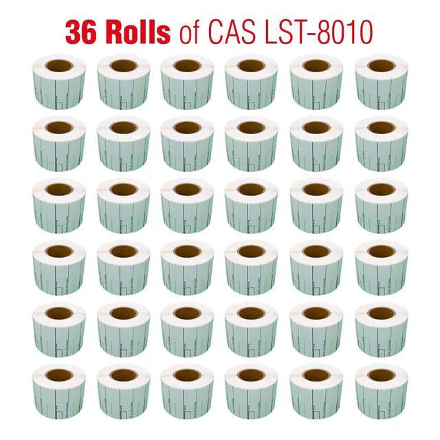 Alt view image 2 of 2 - Labels LST-8010 Thermal 36 Rolls - 25,200 Labels 58 x 40mm Printer Printing Scale Compatible with CAS LP-1000 CL-5000 CL-5500 CL-7200, Easy Weigh LS-100, VisionTech DLP-300 (8010, 36 Rolls)