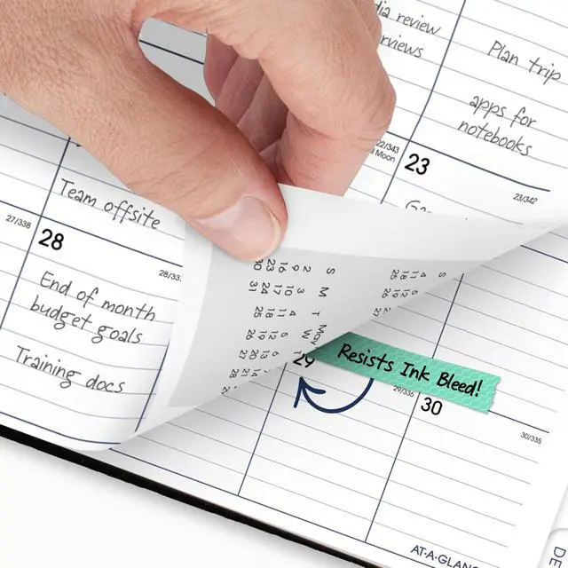 Alt view image 3 of 6 - 2027 Planner, Monthly, 14-Month Dec-Jan, 8" x 11.75", Tabbed, Hardcover, DayMinder, Black (G470H0027)