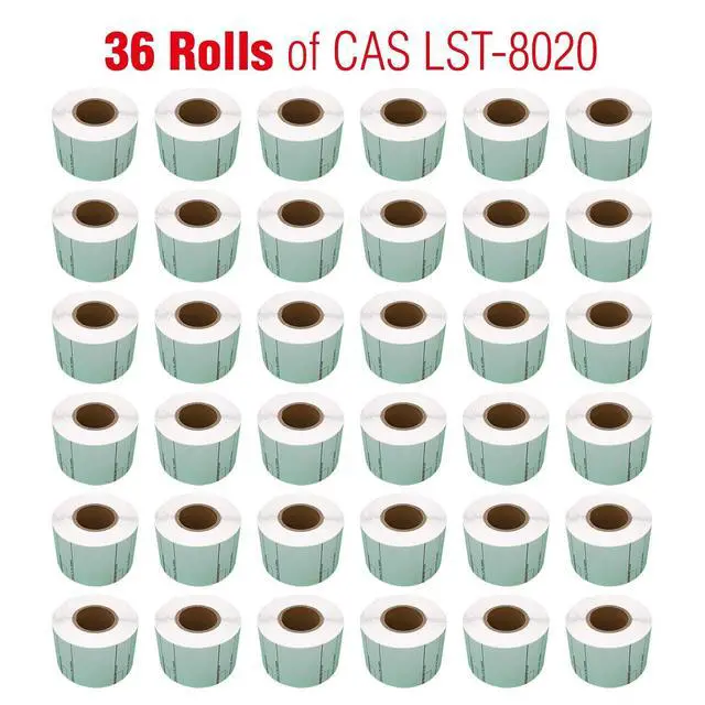 Alt view image 2 of 4 - Labels LST-8020 Thermal 36 Rolls - 18,000 Labels 58 x 60mm Printer Printing Scale Compatible with CAS LP-1000 CL-5000 CL-5500 CL-7200, Easy Weigh LS-100, VisionTech DLP-300 (8020, 36 Rolls)