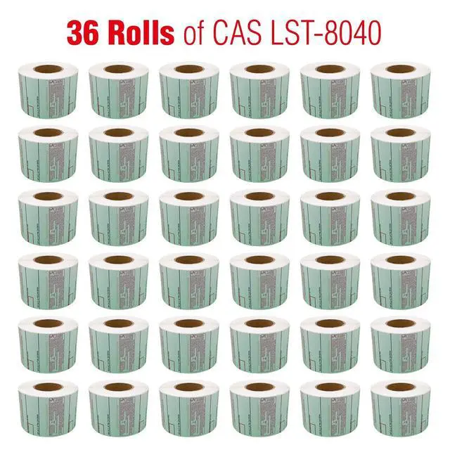 Alt view image 2 of 4 - Labels LST-8040 Thermal 36 Rolls - 18,000 Labels 58 x 60mm Printer Printing Scale Compatible with CAS LP-1000 CL-5000 CL-5500 CL-7200, Easy Weigh LS-100, VisionTech DLP-300 (8040, 36 Rolls)