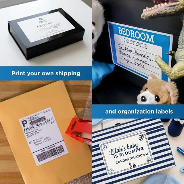 Alt view image 4 of 6 - OnlineLabels 8.5" x 5.5" Half-Sheet Shipping Labels - Matte - 250 Sheets | Permanent Adhesive, Blank Rectangle Labels, Inkjet & Laser Compatible, Ideal for FBA, FedEx, USPS, & UPS Shipping