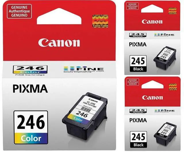 Main image of Genuine PG-245 Black Ink Cartridge - 2 Pieces (8279B001) CL-246 Color Ink Cartridge (8281B001)