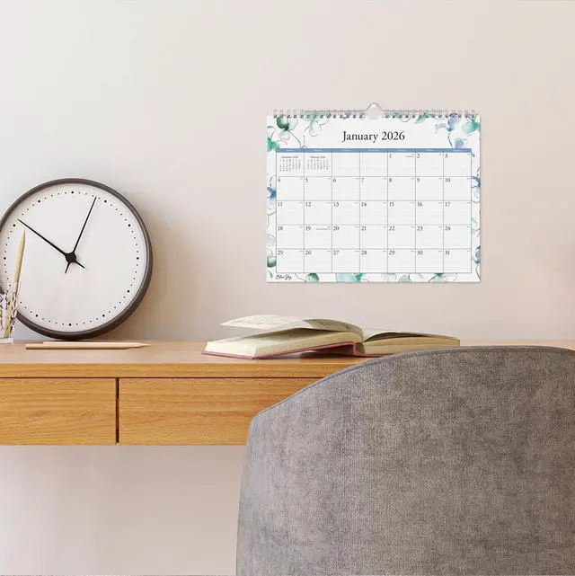 Alt view image 2 of 5 - 2026 Monthly Wall Calendar, 11"x8.75", Lindley | January 2026 - December 2026, Durable Twin Wire Binding, For Home, Office And Classrooms