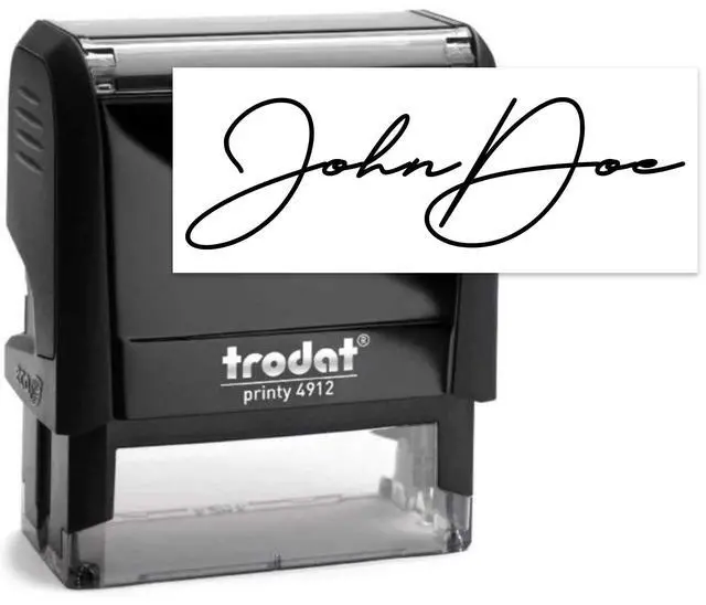 Main image of Trodat 4912 Signature Stamp - Custom Text Stamp - Choose from Many Fonts & 15 Ink Colors!
