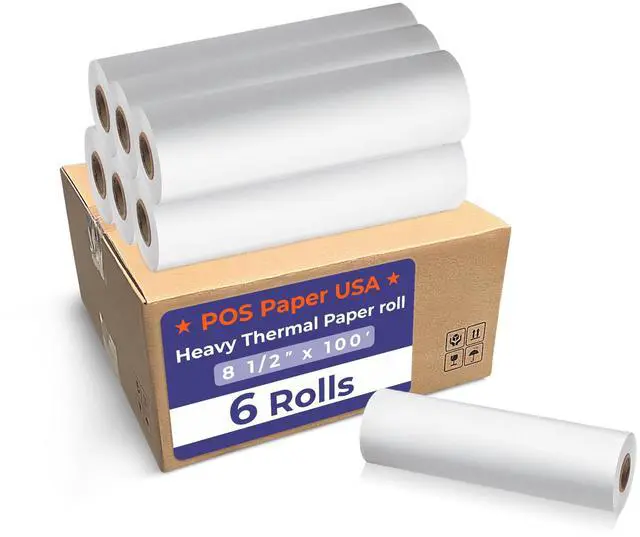 Main image of 8 1/2" x 100' Heavy Thermal Paper for Brother PocketJet Printers (6 Rolls/Case) - BPA Free