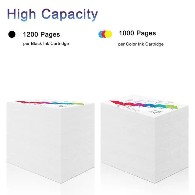 Alt view image 3 of 6 - 923XL 923e 923 Ink Cartridges (4 Pack with Chip) | High Yield for OfficeJet Pro 8130e 8135e 8139e 8138e 8122e 8120 8124e 8125e 8130 8132e 8134e Printers