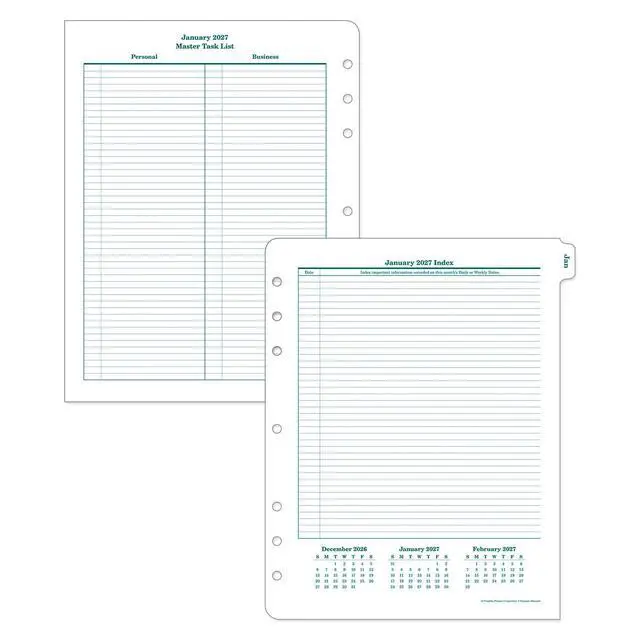 Alt view image 6 of 7 - FranklinCovey - Original Weekly Ring-Bound Planner (Monarch, Jan 2027 - Dec 2027)