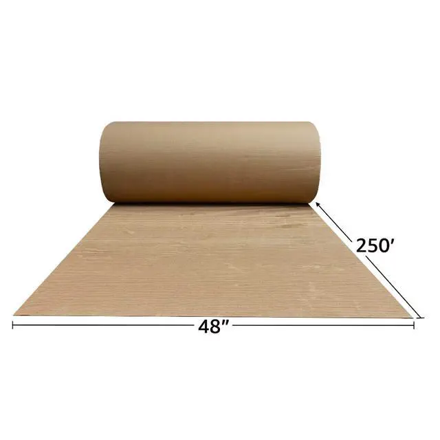 Alt view image 2 of 7 - UOFFICE Corrugated Wrap 48" x 250' x 1/8" Thick - B Flute - Cardboard Wrap