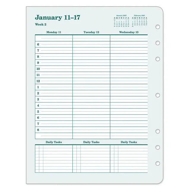 Alt view image 3 of 7 - FranklinCovey - Original Weekly Ring-Bound Planner (Monarch, Jan 2027 - Dec 2027)