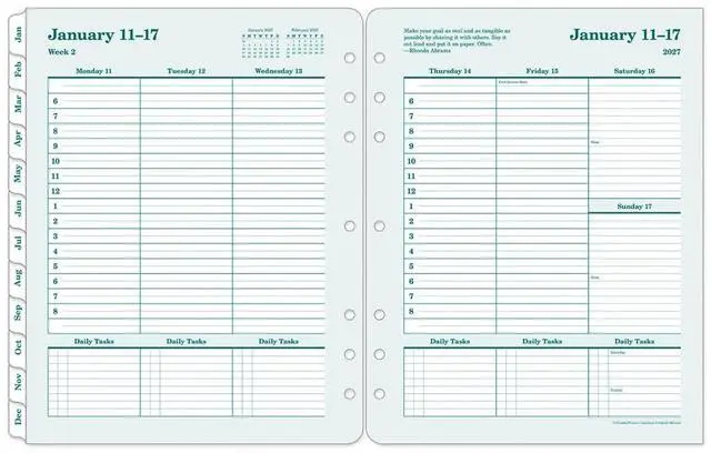 Main image of FranklinCovey - Original Weekly Ring-Bound Planner (Monarch, Jan 2027 - Dec 2027)