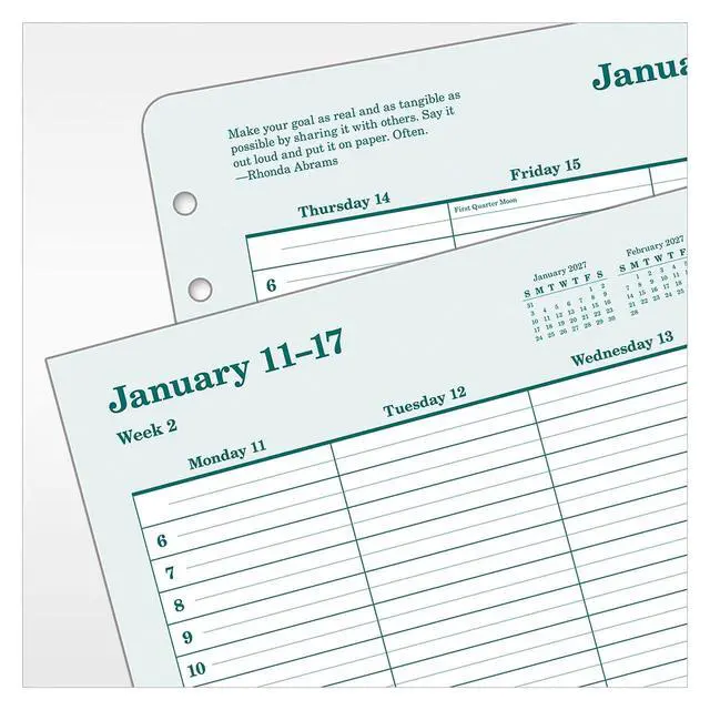 Alt view image 5 of 7 - FranklinCovey - Original Weekly Ring-Bound Planner (Monarch, Jan 2027 - Dec 2027)