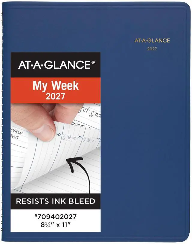 Main image of 2027 Appointment Book Planner, Weekly, 8.25" x 11", Blue (709402027)