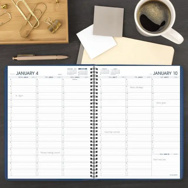 Alt view image 2 of 7 - 2027 Appointment Book Planner, Weekly, 8.25" x 11", Blue (709402027)
