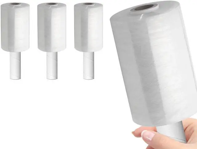 Main image of Shrink Wrap Roll for Moving | 80 Gauge 5" x 1000 FT Plastic Wraps for Packing | Clear Stretch Film for Pallets, Furniture, Boxes & Storage Protection - 3 Pack