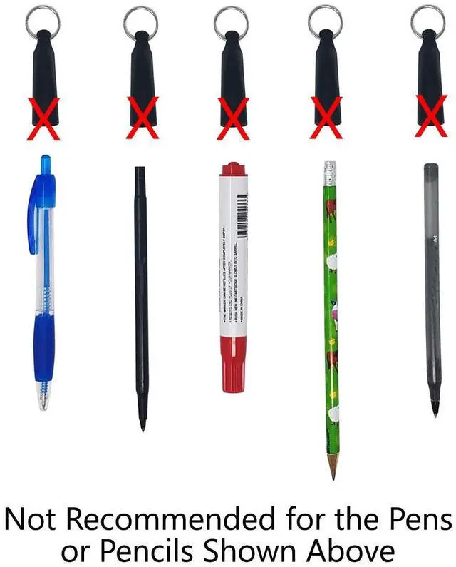 Alt view image 5 of 7 - 5 Pack - Heavy Duty Retractable Pull Pen Holder - Ideal for Markers & Carpenter Pencils - Nylon Cable, Self Retracting Reel & Tight Metal Belt Clip Retractable Carpenter Pencil Holder by Reel-N-Rite