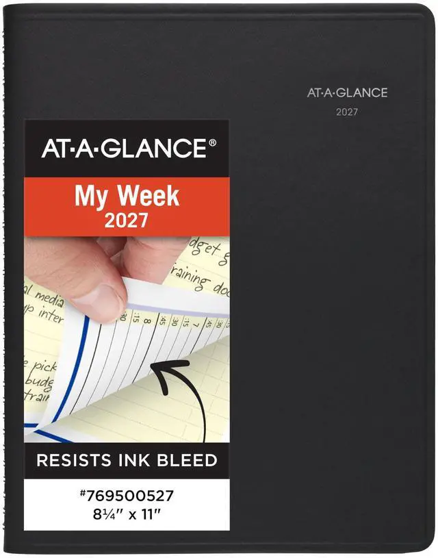 Main image of 2027 Appointment Book Planner, Weekly & Monthly, 13-Month Jan-Jan, 8.25" x 11", QuickNotes, Black (769500527)