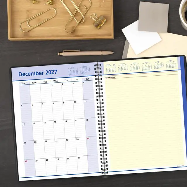 Alt view image 3 of 7 - 2027 Appointment Book Planner, Weekly & Monthly, 13-Month Jan-Jan, 8.25" x 11", QuickNotes, Black (769500527)