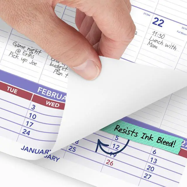 Alt view image 2 of 5 - 2027 Wall Calendar, 15.5" x 22.75" Planner, 3-Month Reference (PM62827)