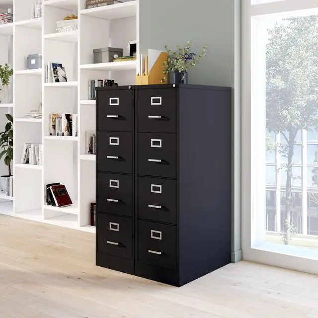 Alt view image 5 of 7 - 4-Drawer Vertical File Cabinet, Letter/Legal, Locking, Black