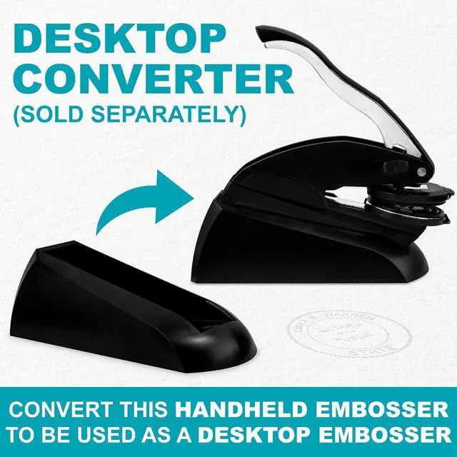 Alt view image 6 of 7 - Personalized Business Custom Round Logo or Text Embosser with 50 Seal Labels
