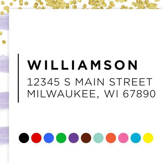 Main image of Personalized Return Address Stamp Custom Self Inking Rubber Stamp (Large, Modern Line)