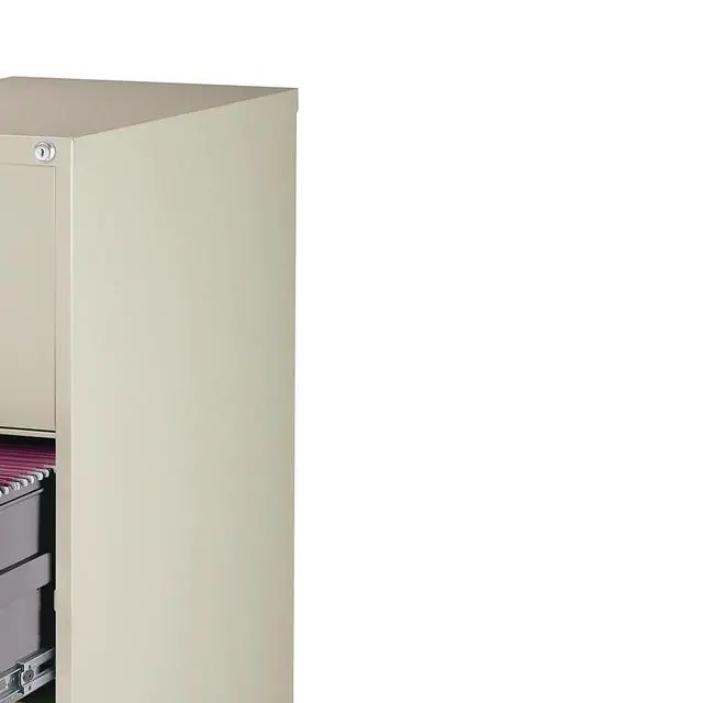 Alt view image 3 of 4 - 4-Drawer Vertical File Cabinet, Letter, Lockable, Putty | 24.4in D x 14.9in W x 51.97in H, for secure document storage