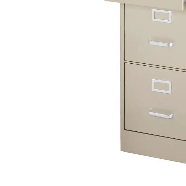 Alt view image 4 of 4 - 4-Drawer Vertical File Cabinet, Letter, Lockable, Putty | 24.4in D x 14.9in W x 51.97in H, for secure document storage