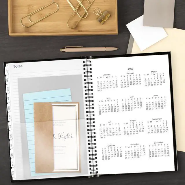 Alt view image 5 of 6 - 2027 Planner, Monthly, 14-Month Dec-Jan, 8" x 11.75", Tabbed, Hardcover, DayMinder, Black (G470H0027)