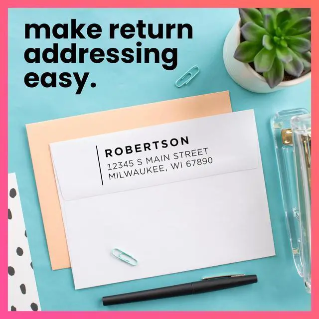 Alt view image 6 of 6 - Personalized Return Address Stamp Custom Self Inking Rubber Stamp (Large, Modern Line)