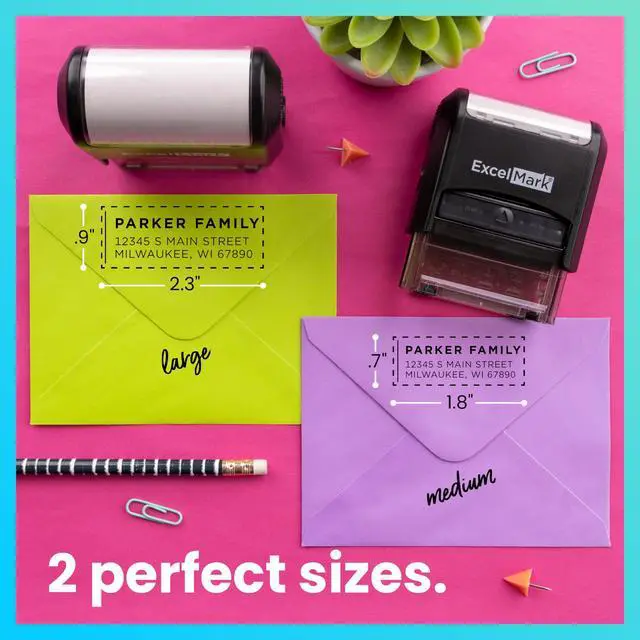 Alt view image 4 of 6 - Personalized Return Address Stamp Custom Self Inking Rubber Stamp (Large, Modern Line)