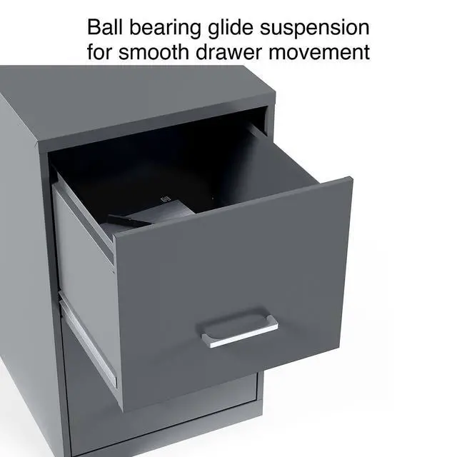 Alt view image 6 of 7 - Vertical File Cabinet, Letter/Legal, 2-Drawer, Locking, Graphite | Compatible storage for letter and legal documents in offices