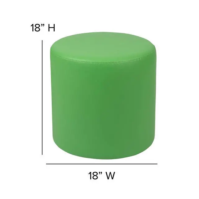 Alt view image 2 of 7 - Green 18" H Soft Seating Flexible Circle | For Classrooms and Common Spaces, Flexible Seating, Easy to Move